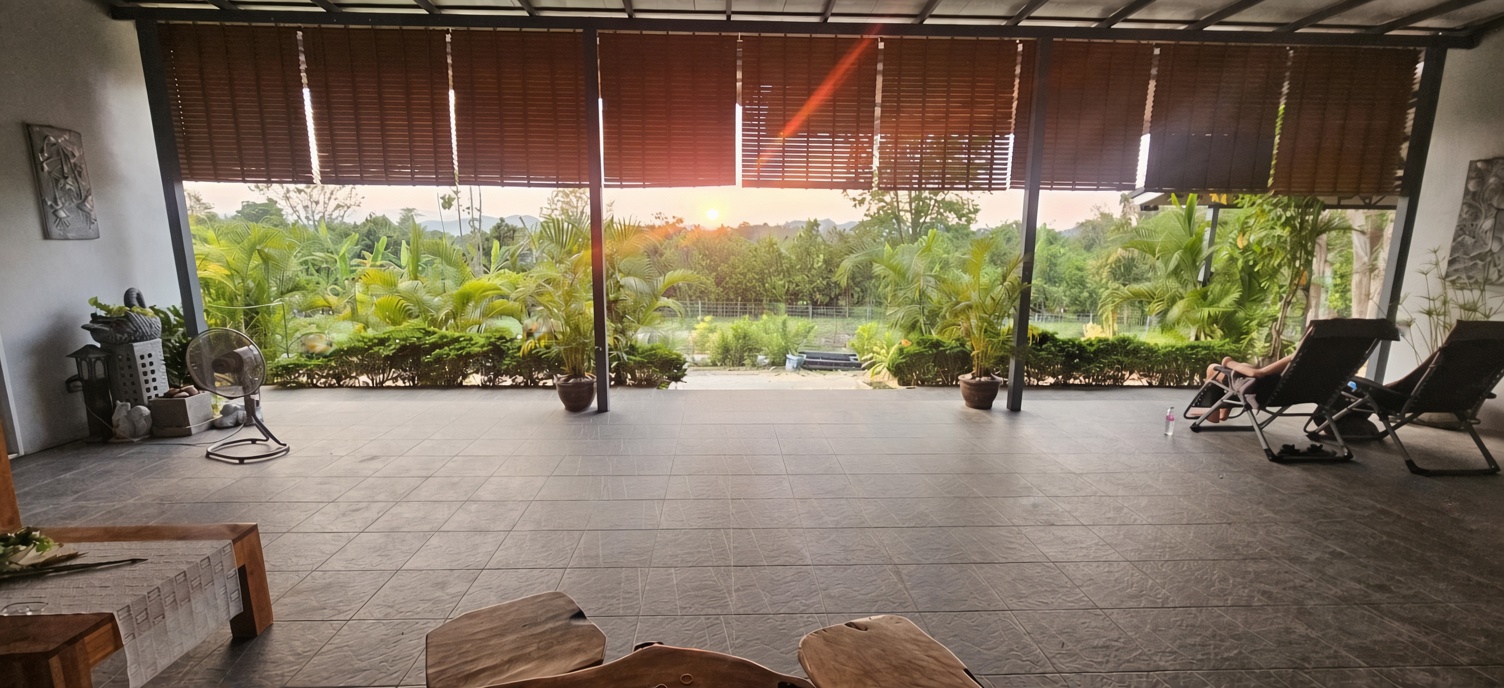 Villa Loei Einzelvilla ohne Nachbar mit Sonnenuntergang und gutem Klima